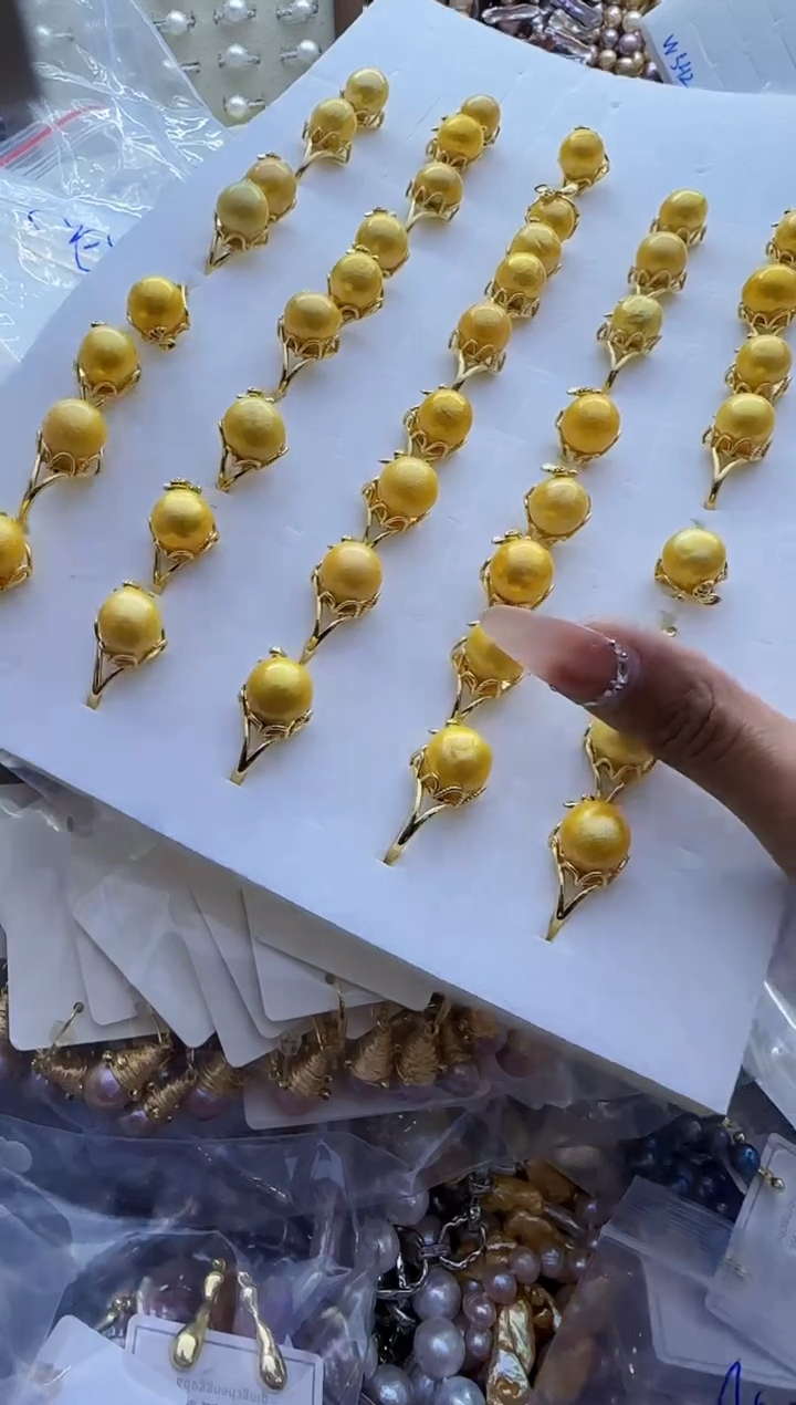 【闪购商品】淡水珍珠戒指未镶嵌400有微瑕  介意勿拍