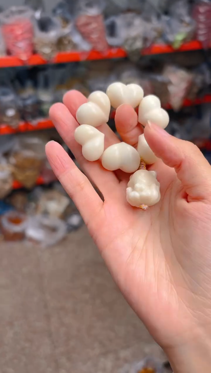 吊坠菩提根/象牙果白色爱心手捻 凤九