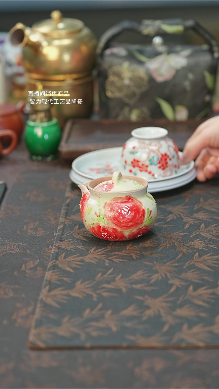 景德镇陶瓷杯碗柴烧多人