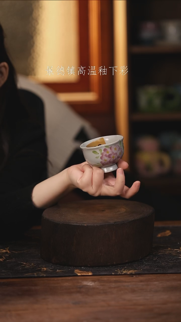 陶瓷景德镇高温釉下手绘陶瓷@L020@