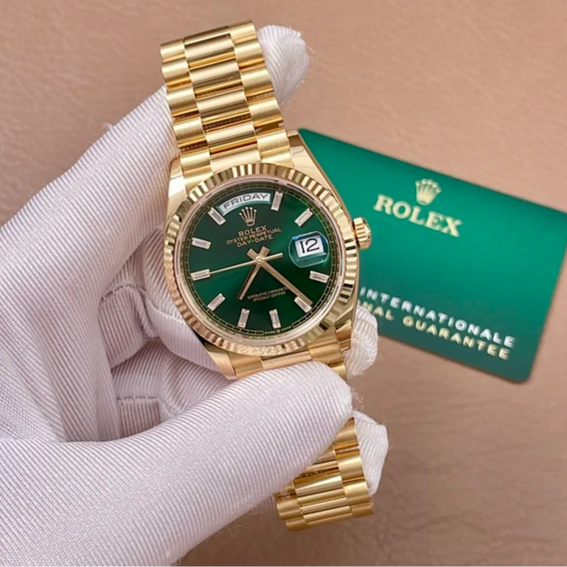 未使用 Rolex/劳力士 礼尚往来25年128238绿冰糖男表8QD59