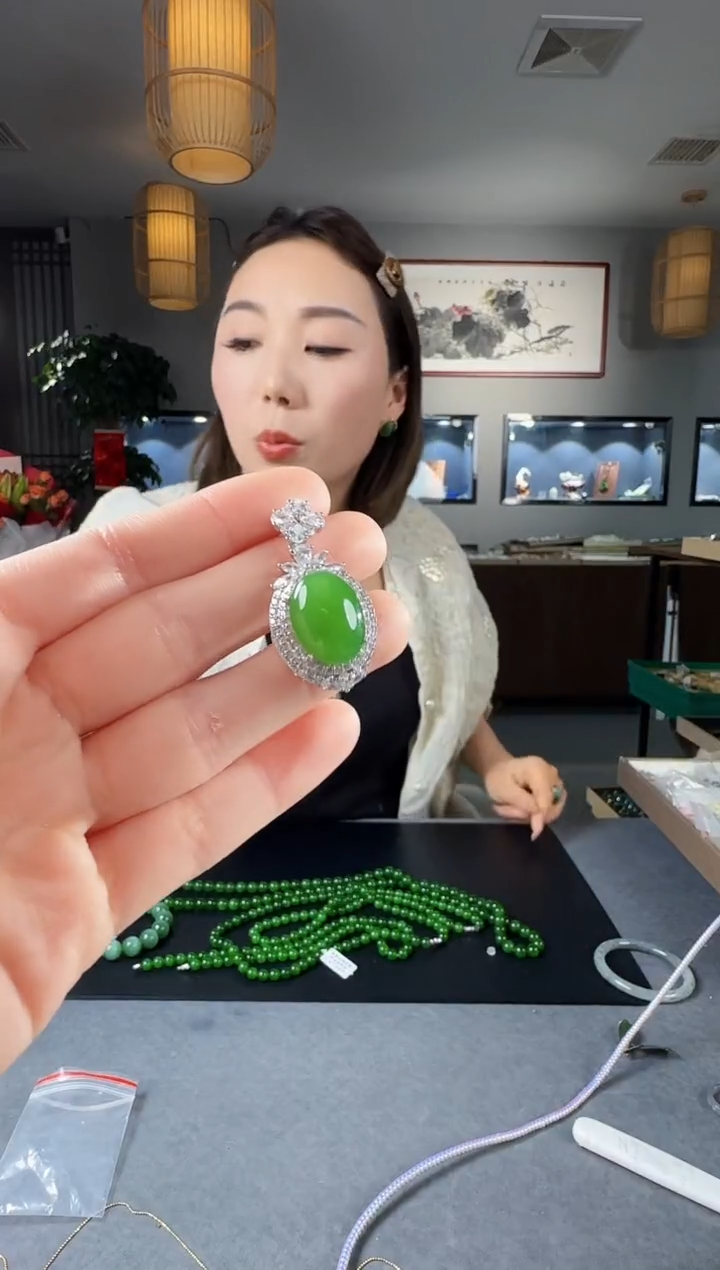 【闪购商品】和田玉吊坠(不含链)银S925镶嵌1