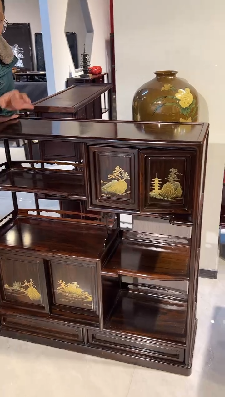 黑柿木 博古架1大漆漆器大漆漆器