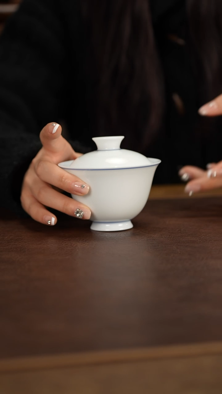 【闪购商品】博瑞堂薄胎元宝盖碗