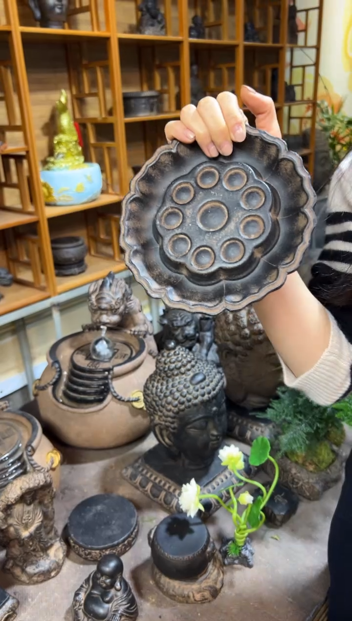 陶土【火山泥】莲蓬壶承