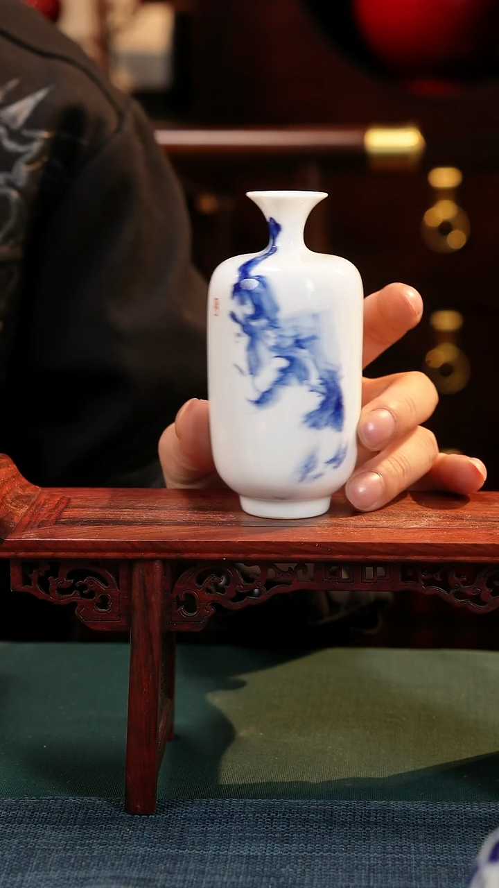 【闪购商品】摆件纯手工手绘高白泥瓷