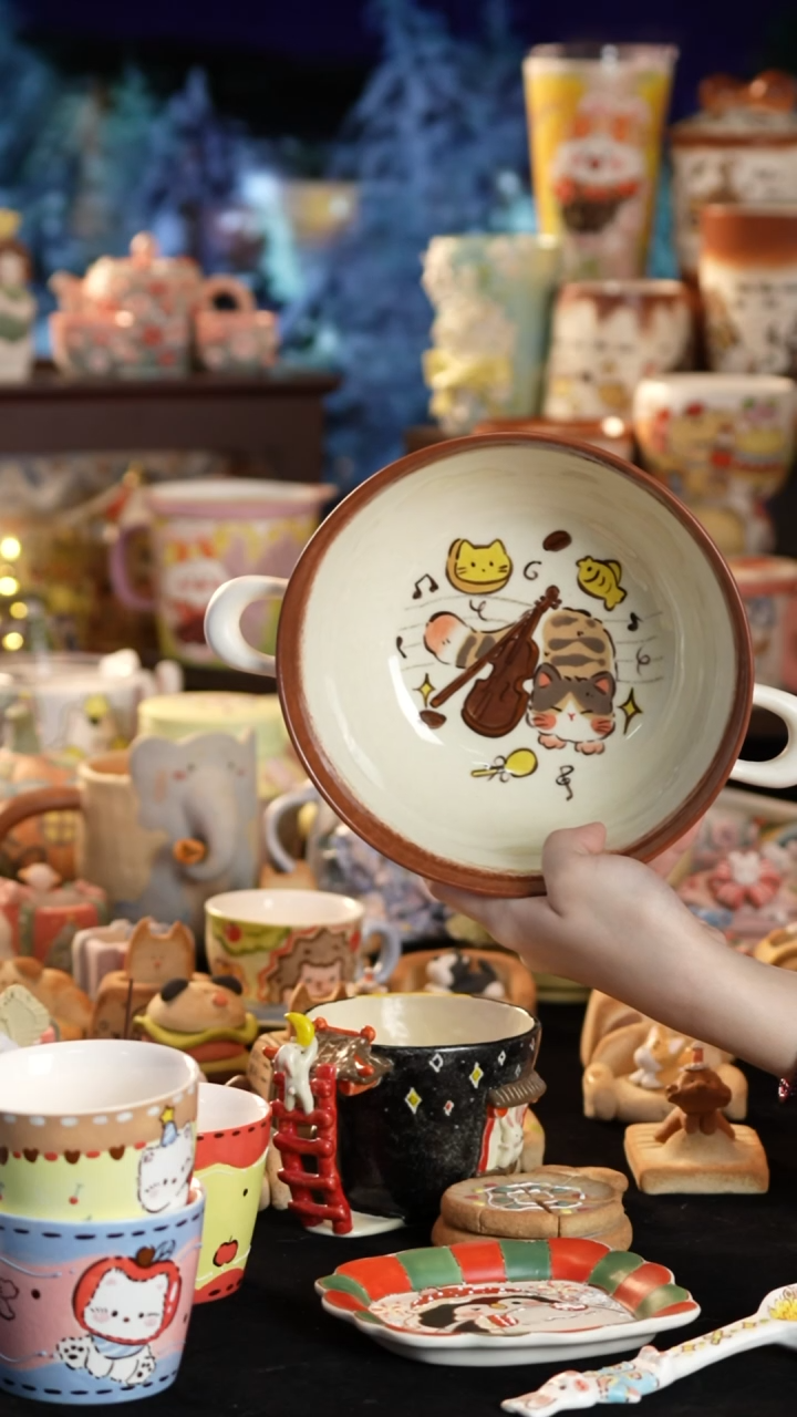 其他陶晴****天景德镇釉下彩手绘设计师款陶瓷