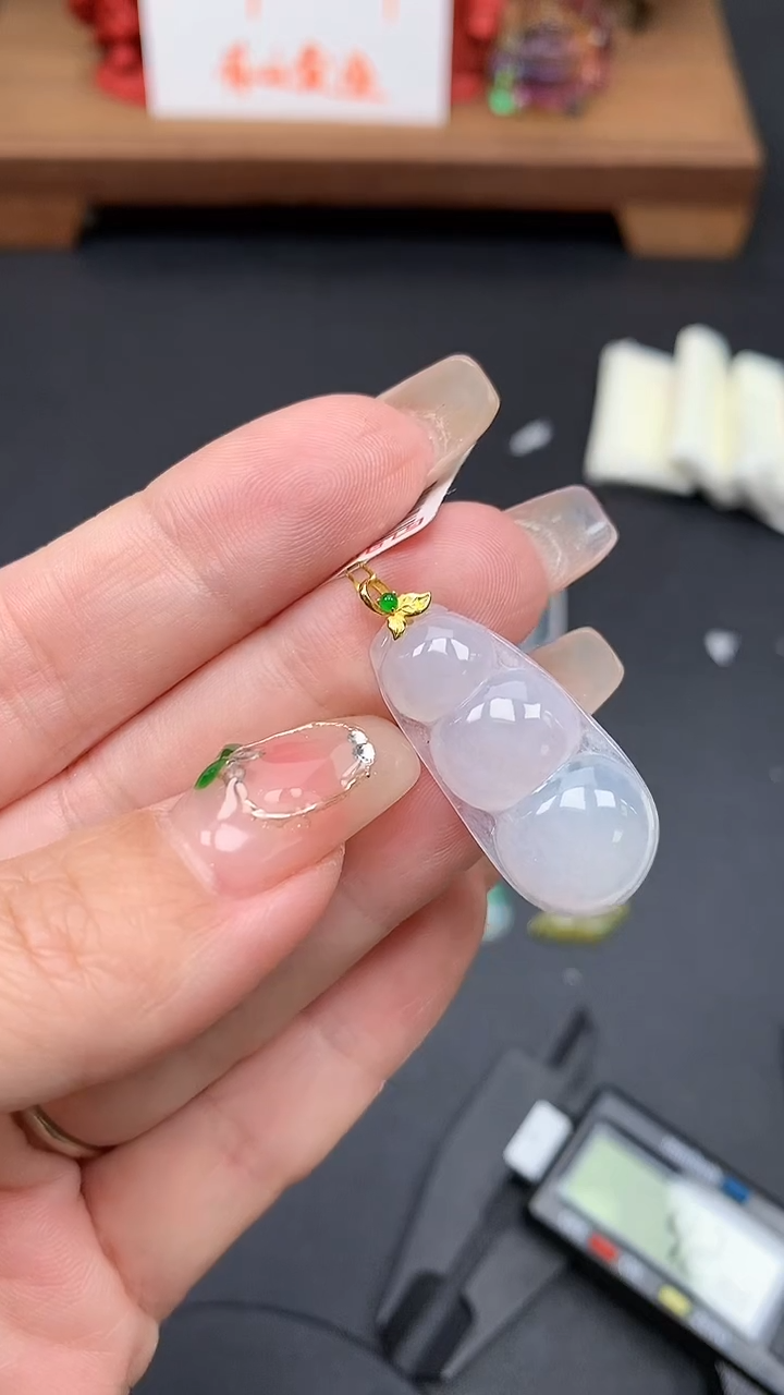 【闪购商品】翡翠吊坠(不含链)18K金镶嵌MS152978