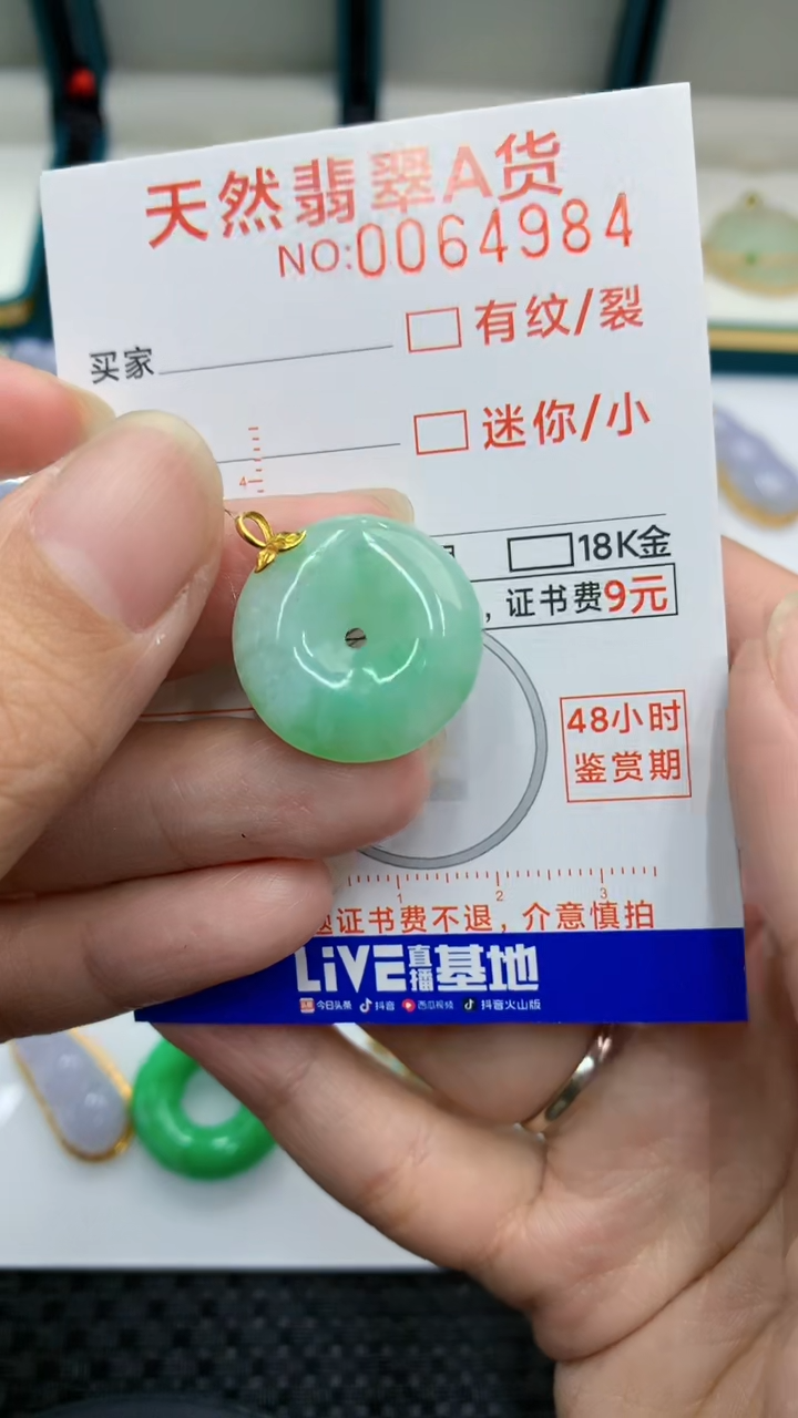 【闪购商品】翡翠颈饰18K金镶嵌            8