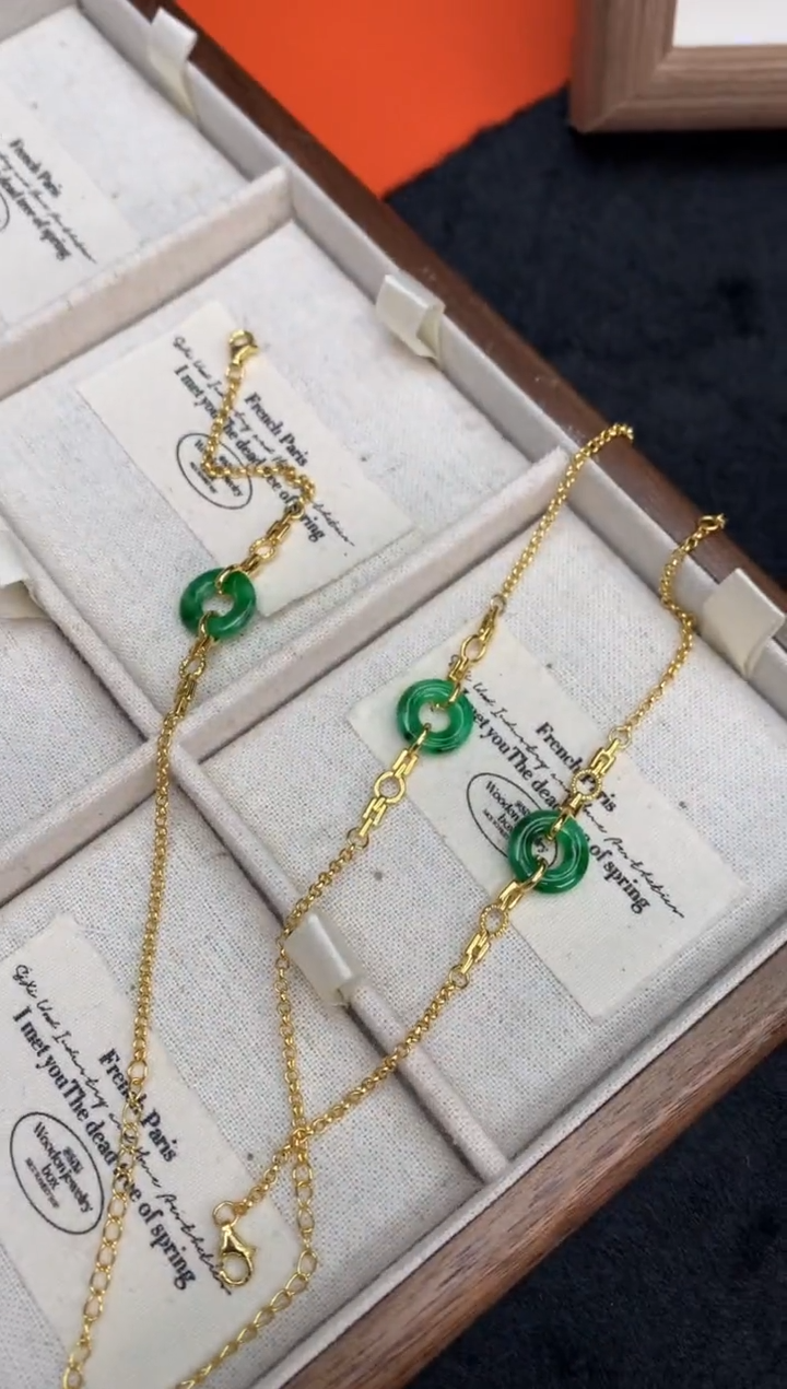 【闪购商品】翡翠手链银S925镶嵌手链  多样性发（1件）