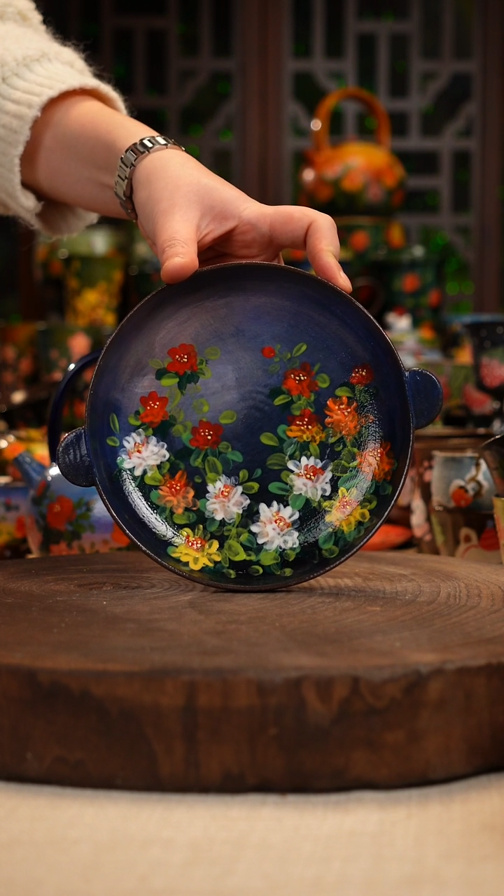油画 手绘釉下彩