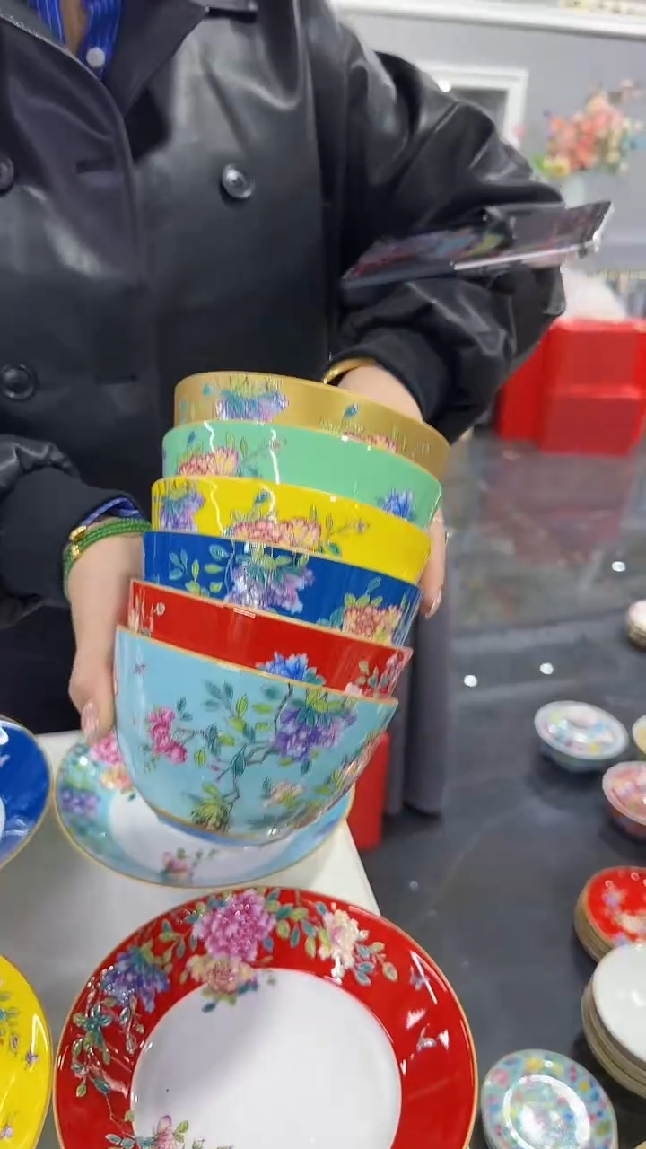 【闪购商品】瓷片5英寸莲子碗6个景德镇陶瓷