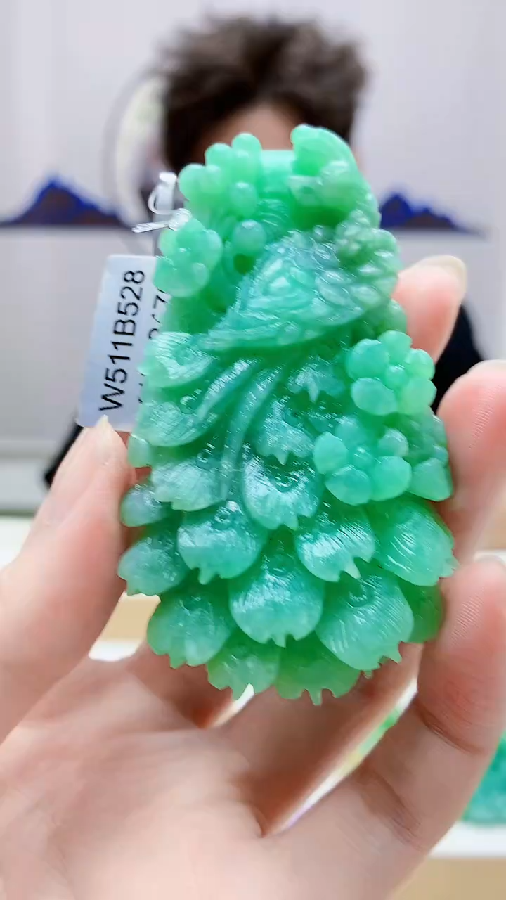未镶嵌定制翡翠4688zm-毛货挂件凤凰95