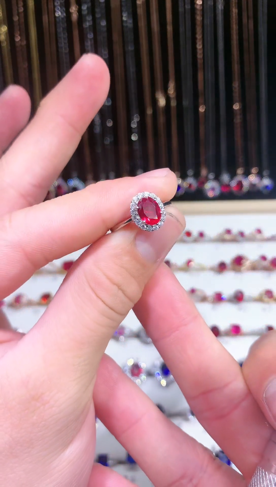 【闪购商品】红宝石戒指银S925镶嵌11111