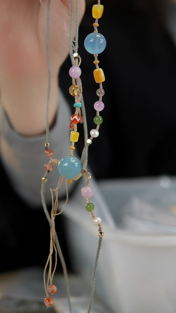 未镶嵌颈饰海蓝宝石海蓝宝项链