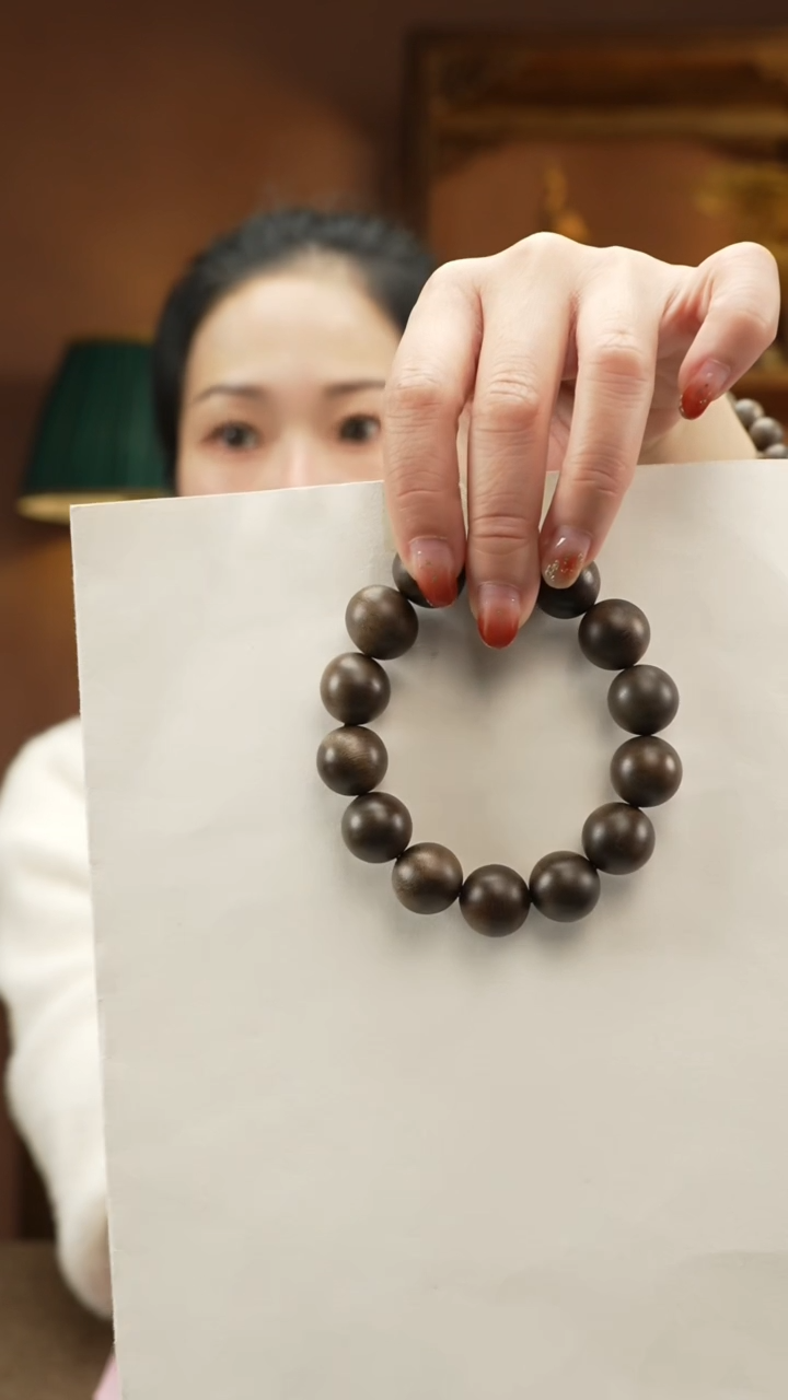 【闪购商品】沉香手串越南芽庄绿棋楠9分沉1.6圆珠单圈 