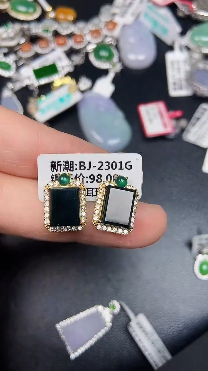 银S925镶嵌戒指翡翠3150