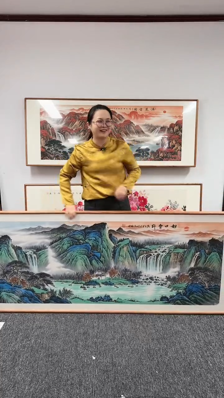 【闪购商品】国画旭日东升210*80刘佳林绘画作品