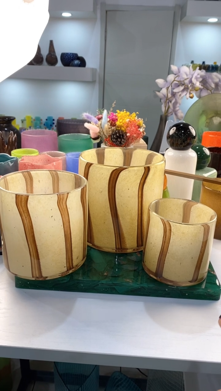 【闪购商品】琉璃慕忆家花瓶一套