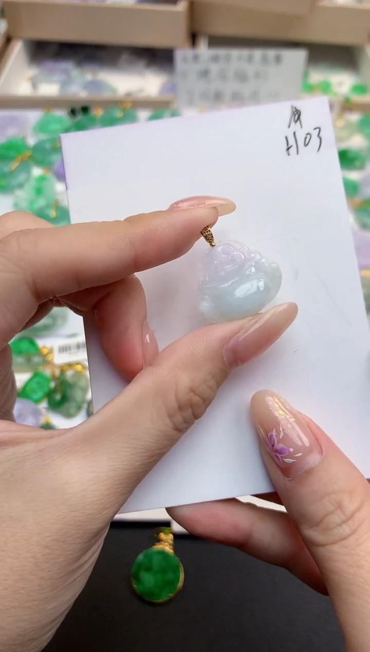 颈饰未镶嵌翡翠天然缅甸A货翡翠