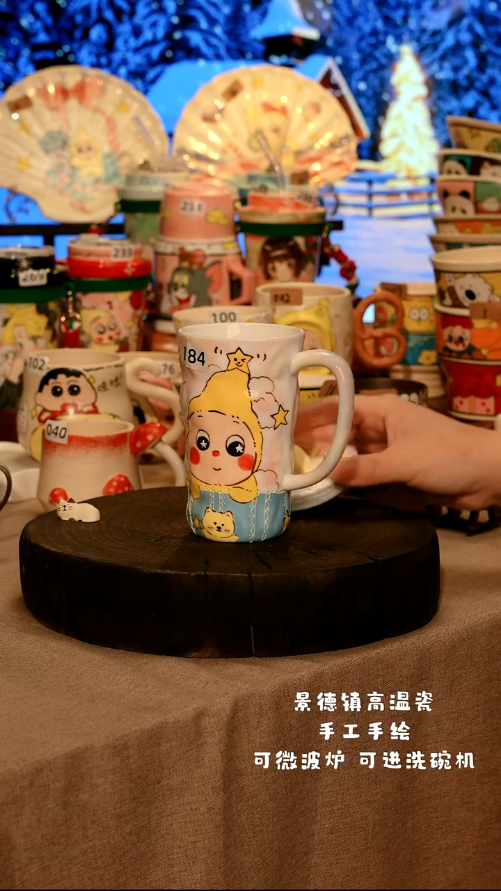 陶瓷184景德镇设计师款高温陶瓷手工手绘