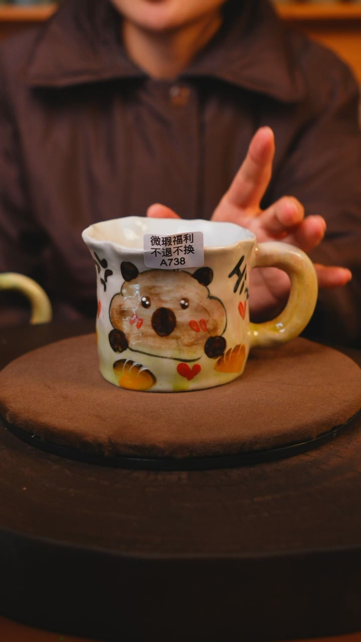 【闪购商品】瓷片景德镇手绘瓷器高温釉下彩--微瑕