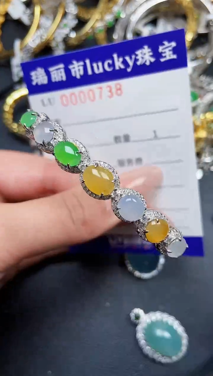 【闪购商品】翡翠颈饰银S925镶嵌0738