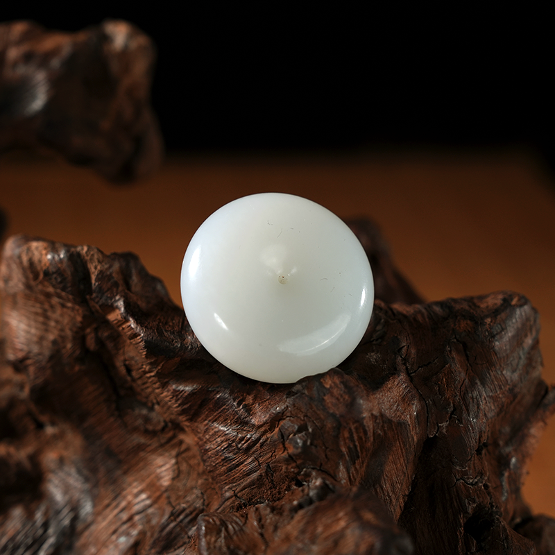 lot5  和田玉白玉平安扣/QG51222-184350 保利山东