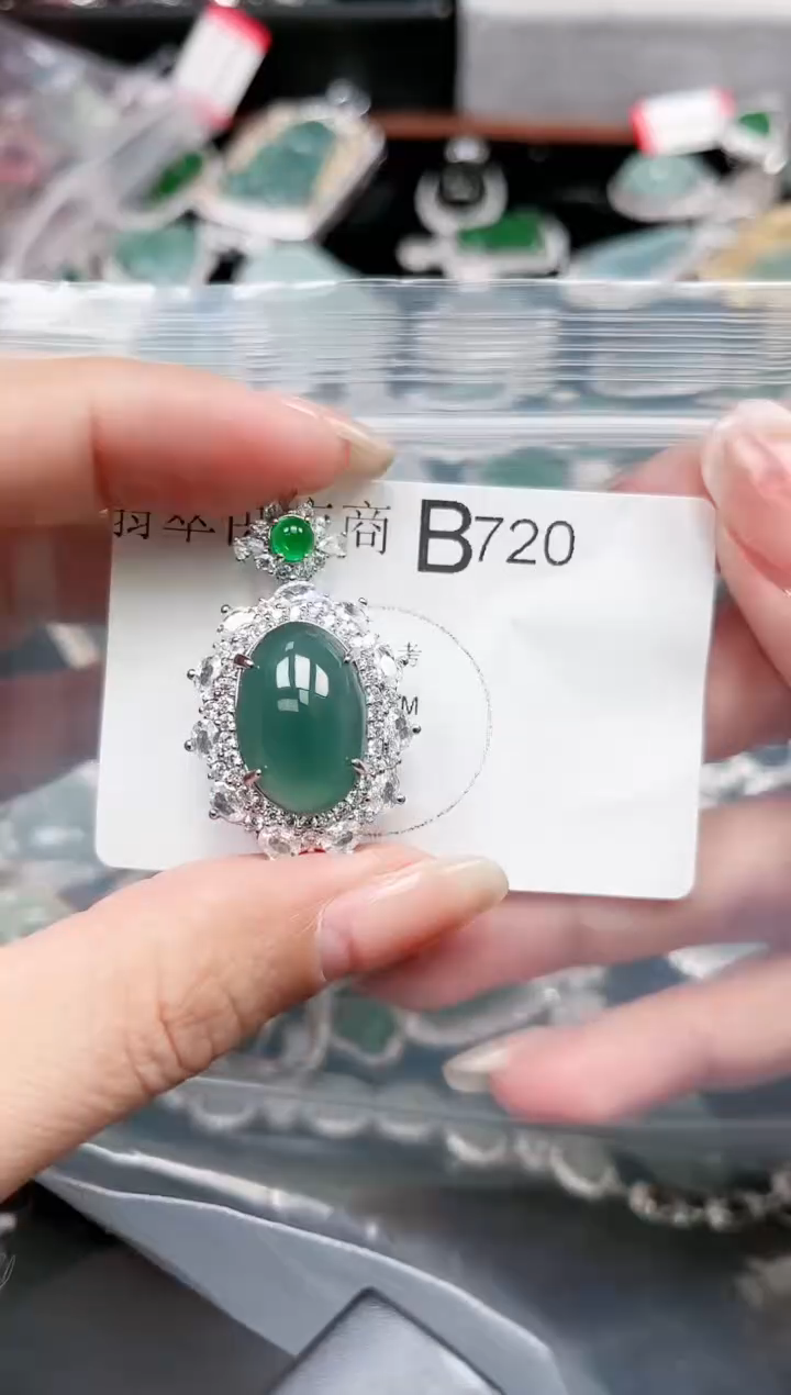 【闪购商品】翡翠颈饰未镶嵌720赠皮绳