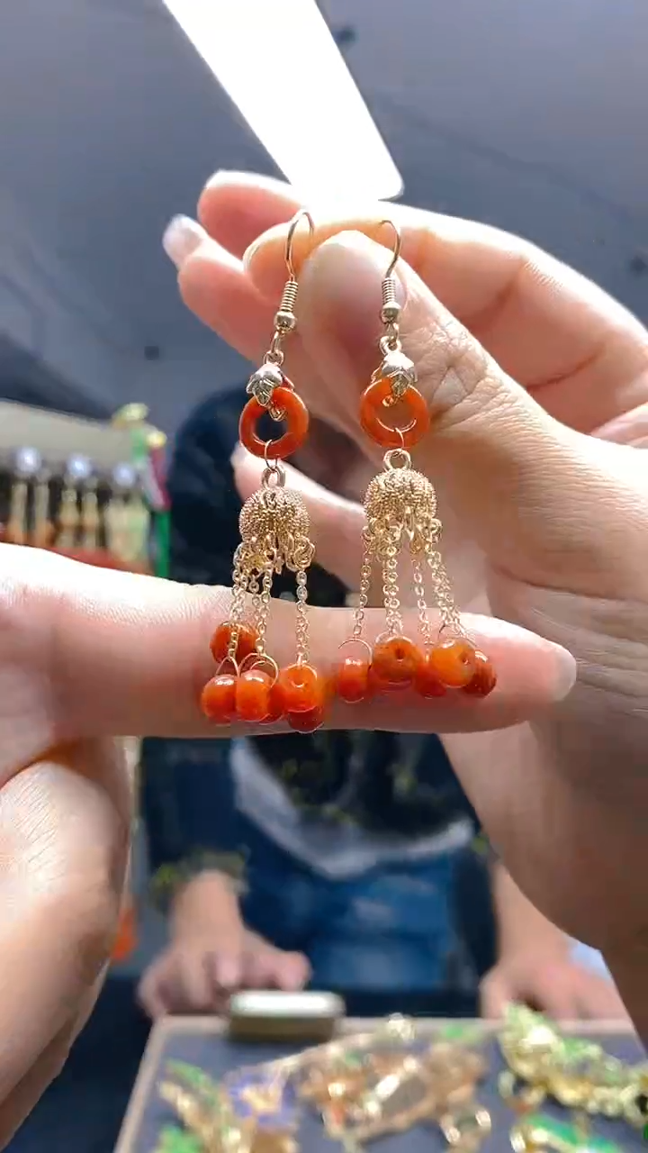 【闪购商品】翡翠耳饰合金241翡翠耳钩