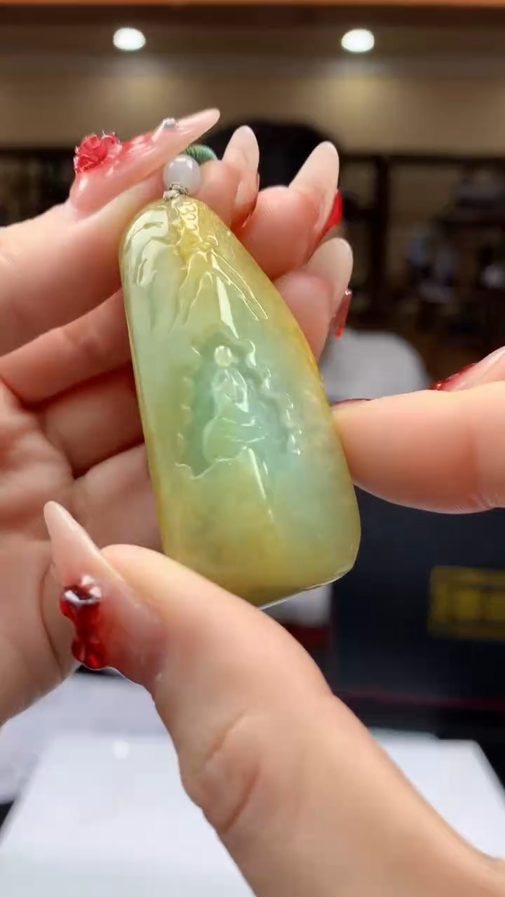 【闪购商品】定制翡翠未镶嵌1002ry-毛货挂件19