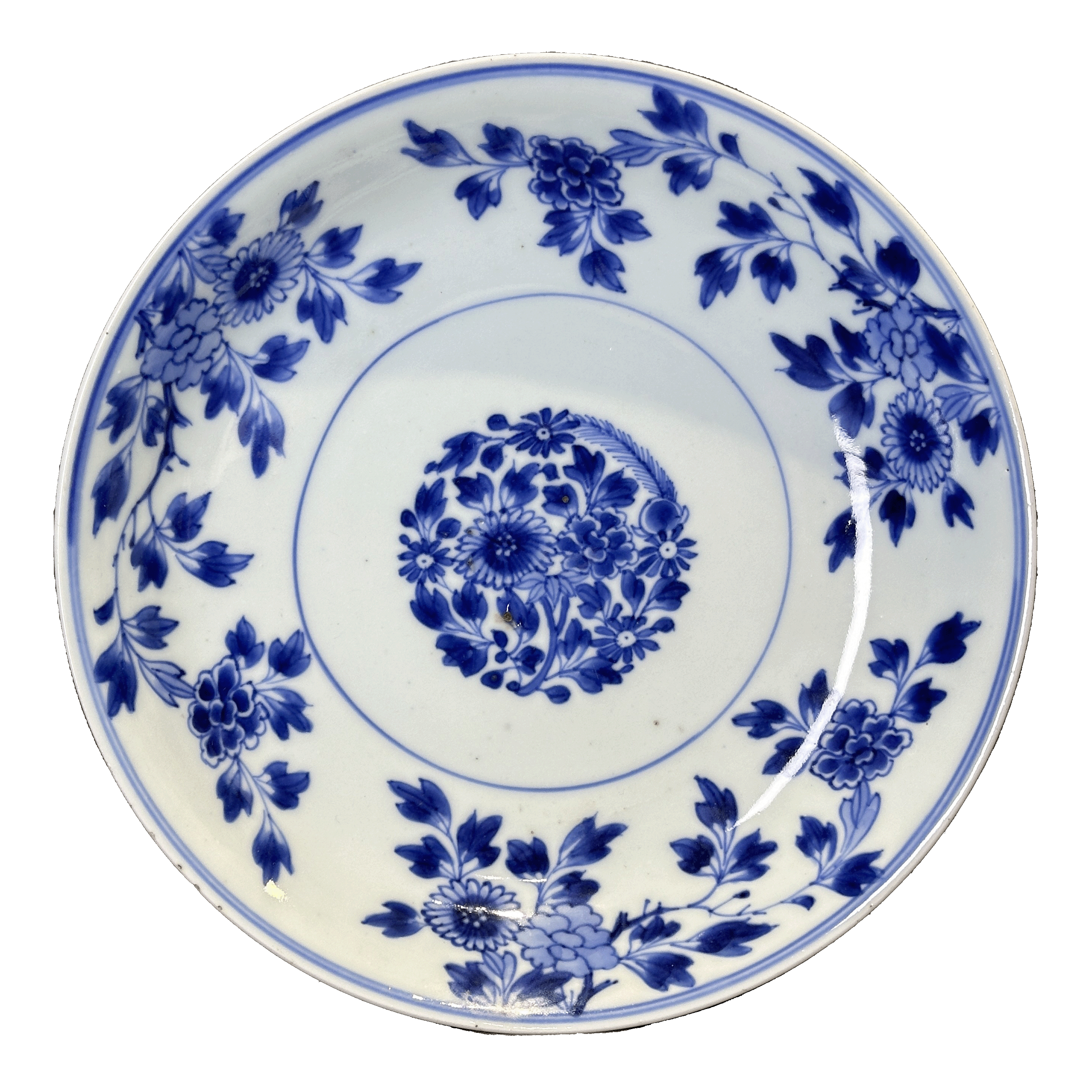 25181731y青花花卉纹盘