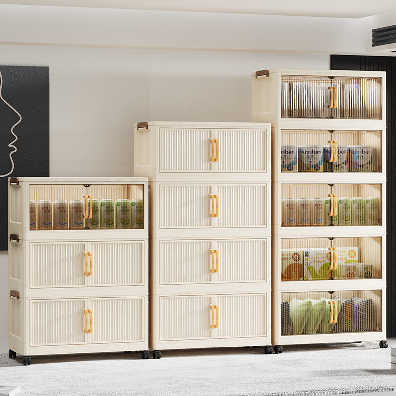 (60型柜子）大容量收纳柜免安装储物柜加厚卧室衣服杂物收纳柜XM