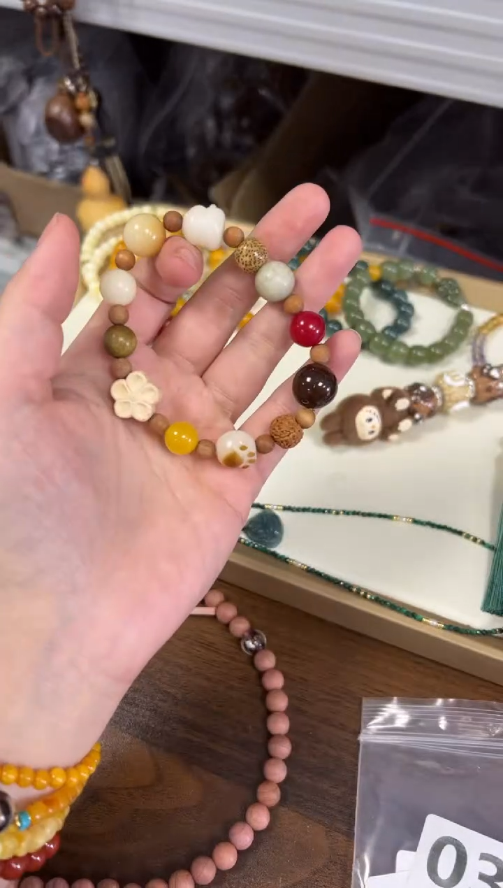 檀香木手串/手链孤品檀香木多宝设计款手链[0337]