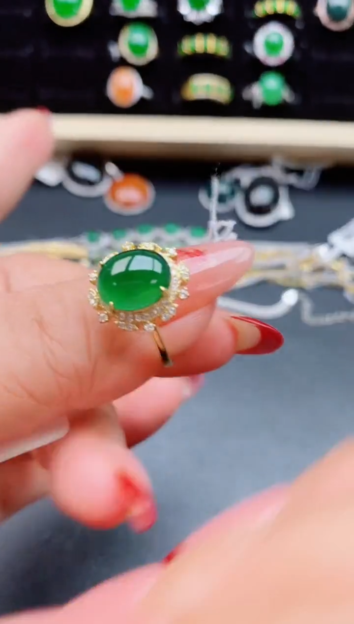 【闪购商品】翡翠戒指银S925镶嵌21321321