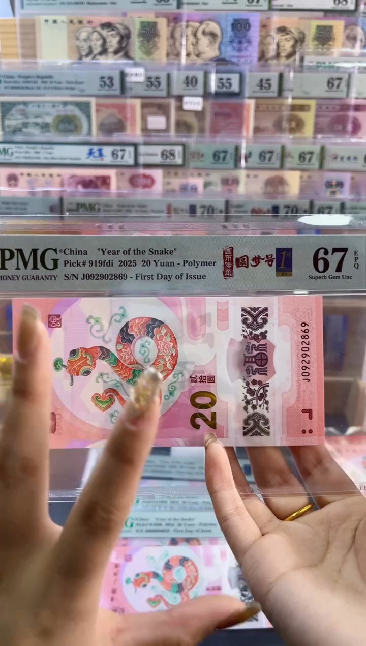 【闪购商品】塑料蛇钞圆梦号四标首日PMG67分尾869