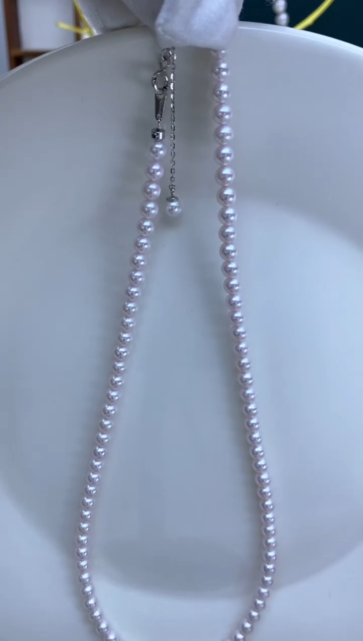 【闪购商品】淡水珍珠项链银S925镶嵌4.5-5