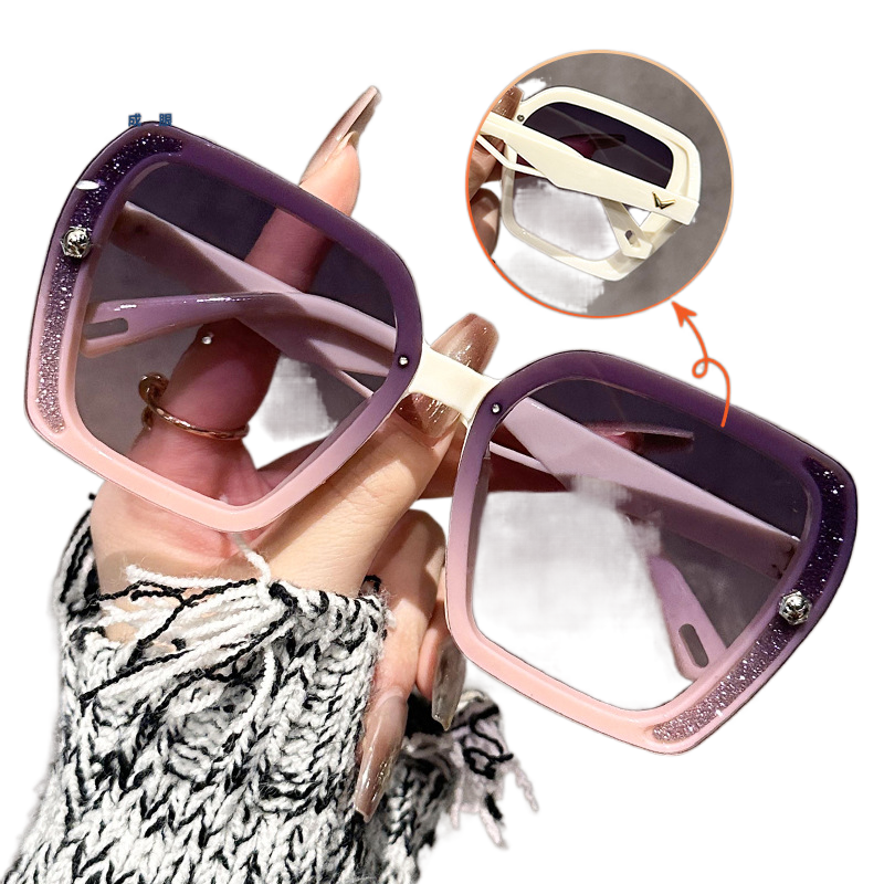新款日夜两用圆脸显瘦墨镜防紫外线防晒专用高级感太阳眼镜女孩