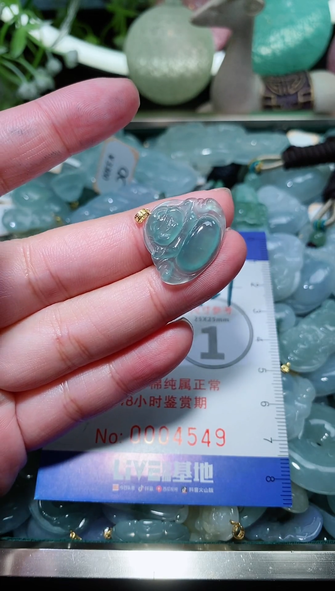 【闪购商品】翡翠颈饰18K金镶嵌天然A货翡翠多样性发货发其一