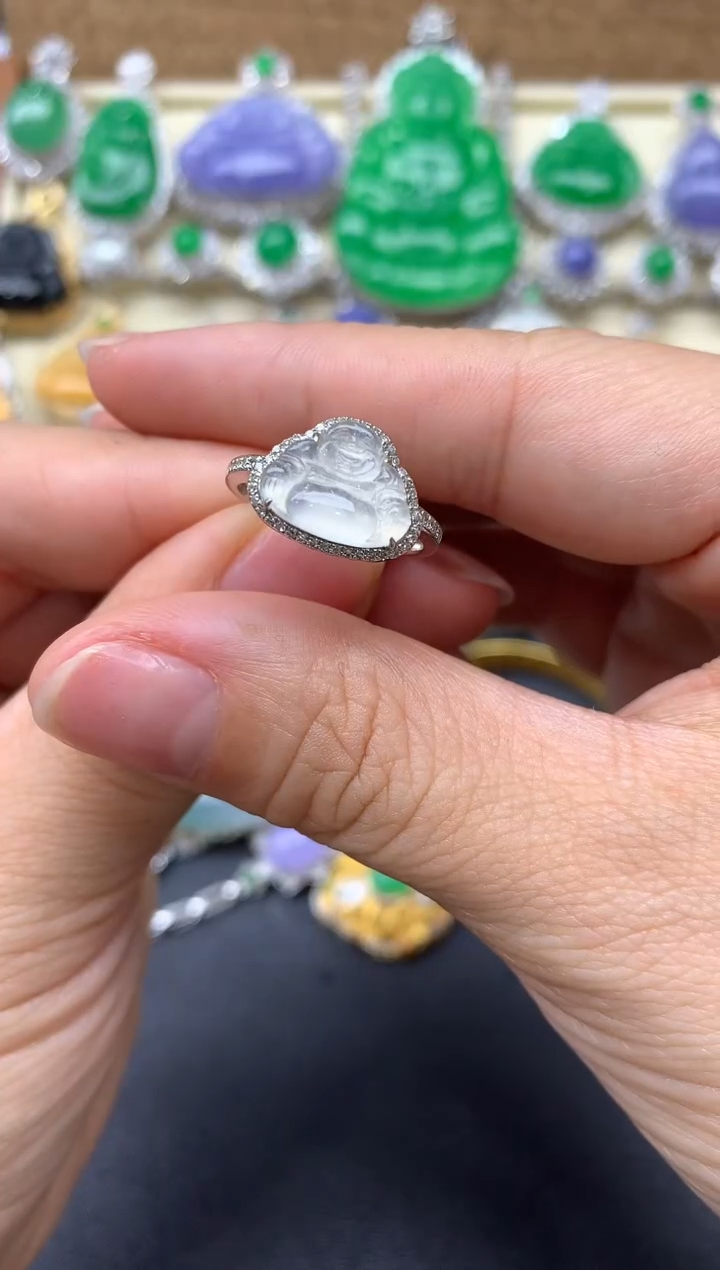 【闪购商品】翡翠戒指18K金镶嵌156-中国好珍宝