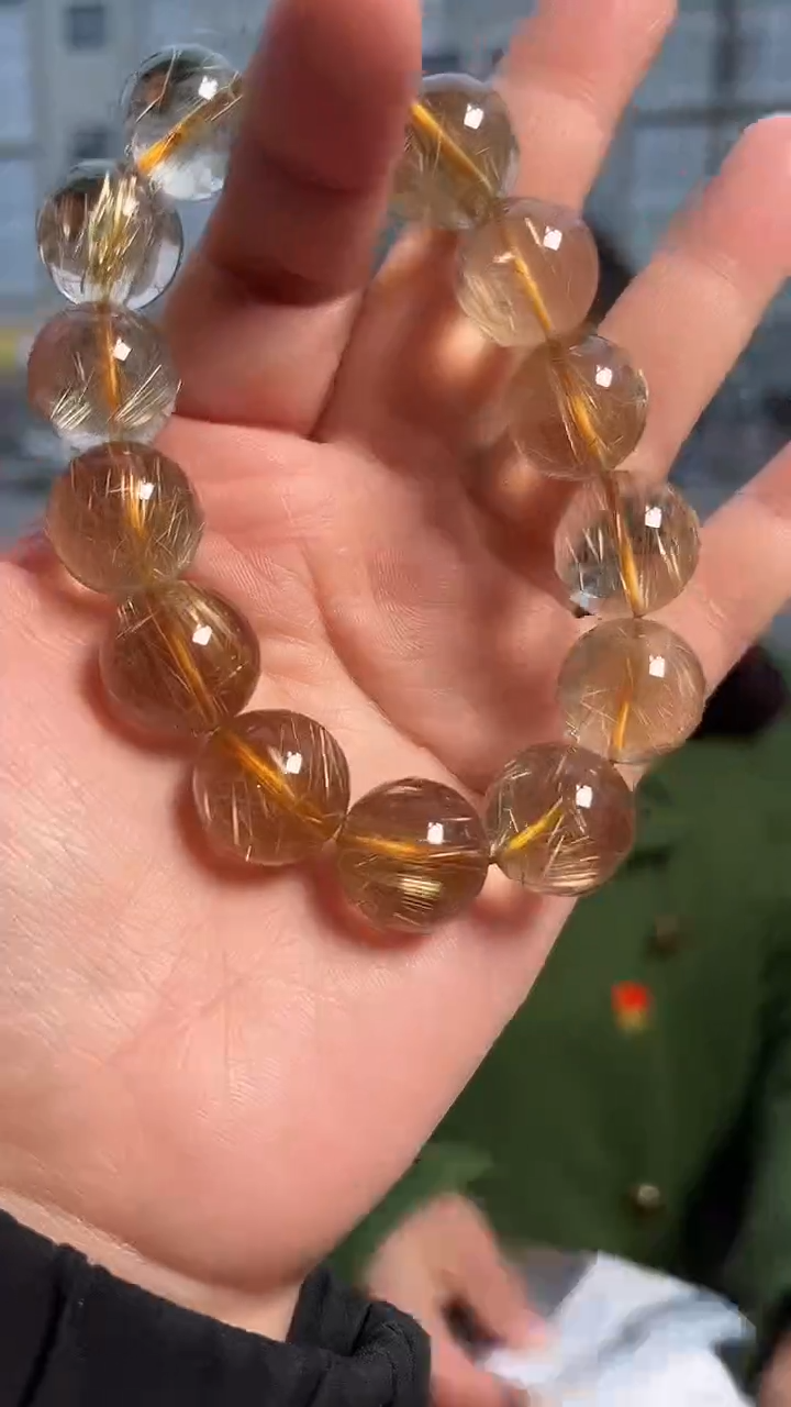 【闪购商品】发晶手链未镶嵌天然手串多样性发一16mm