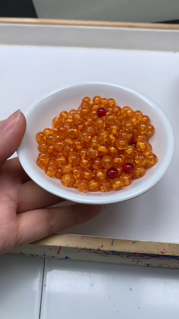 裸石琥珀未镶嵌L293 花 珀6mm30个8.8元