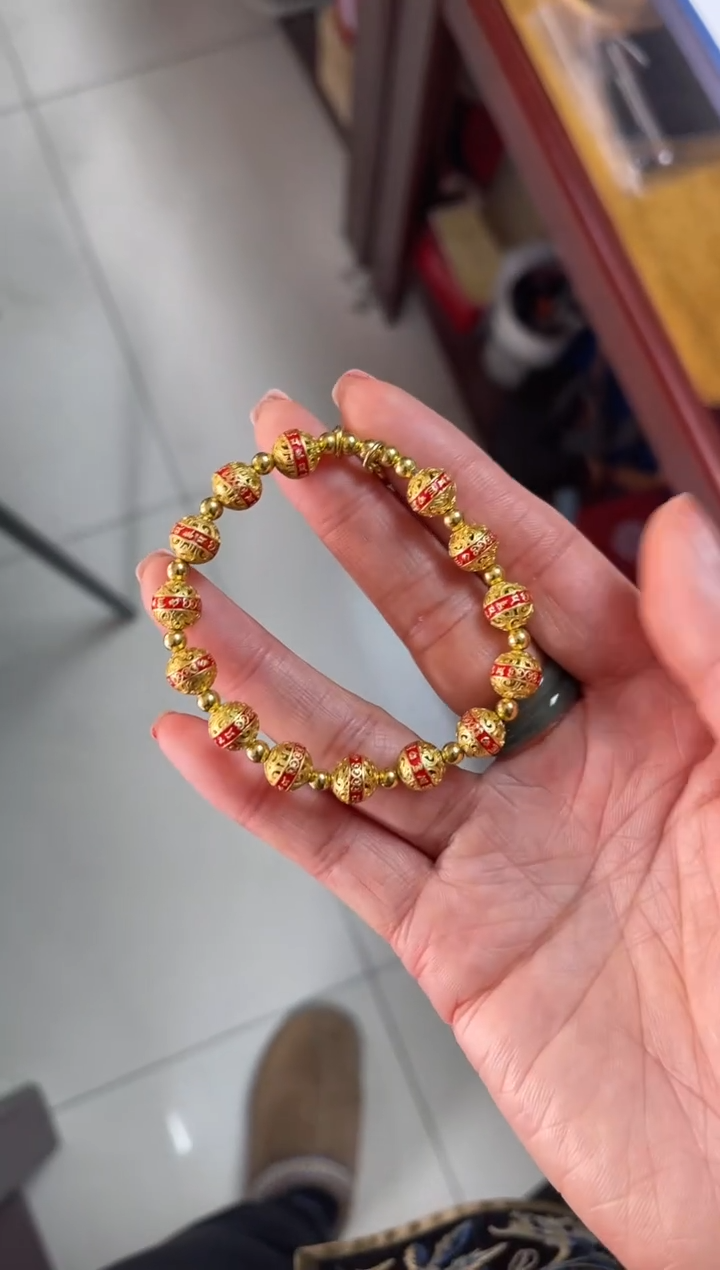 【闪购商品】红色珐琅景泰蓝手串