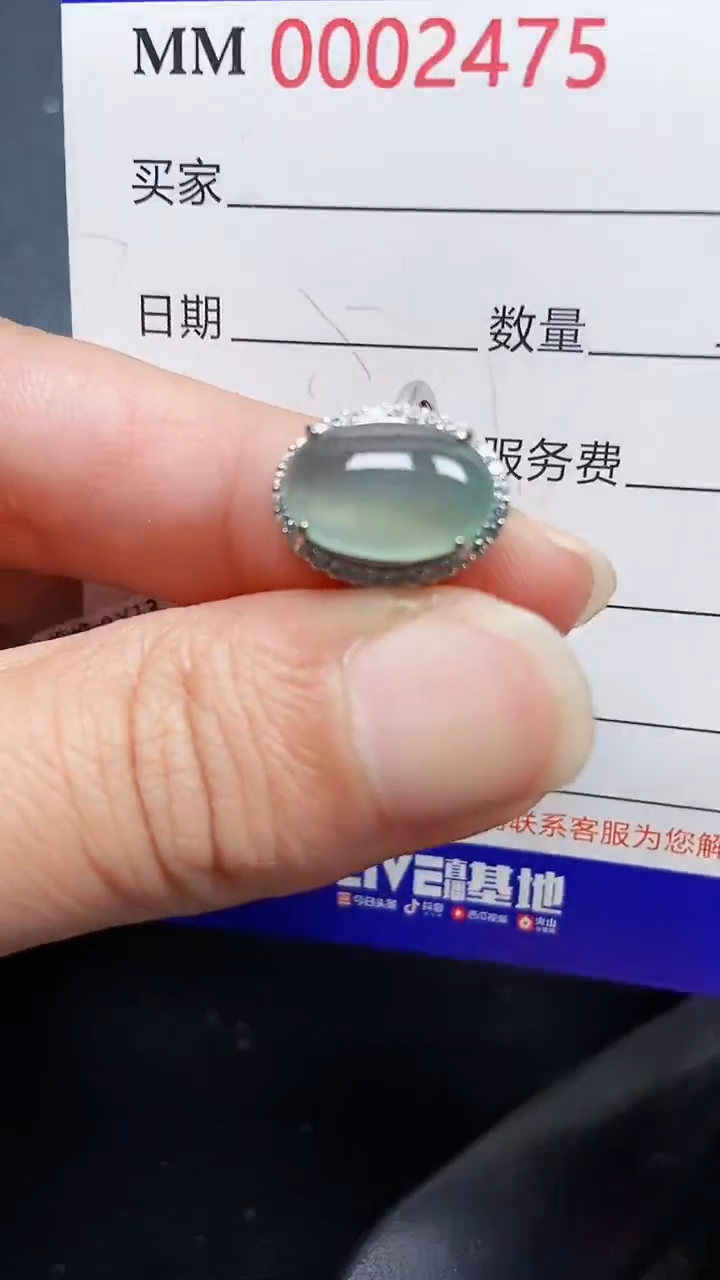 颈饰银S925镶嵌翡翠2475