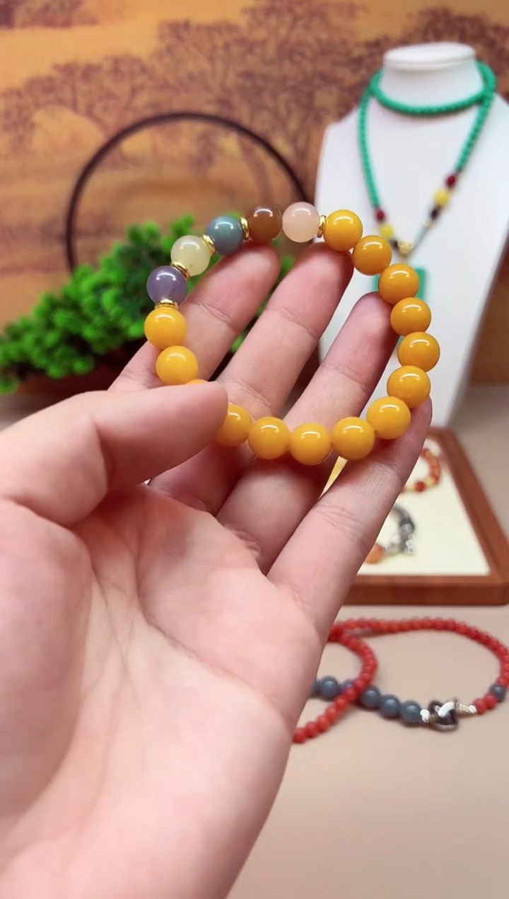 14K金镶嵌手链翡翠S17