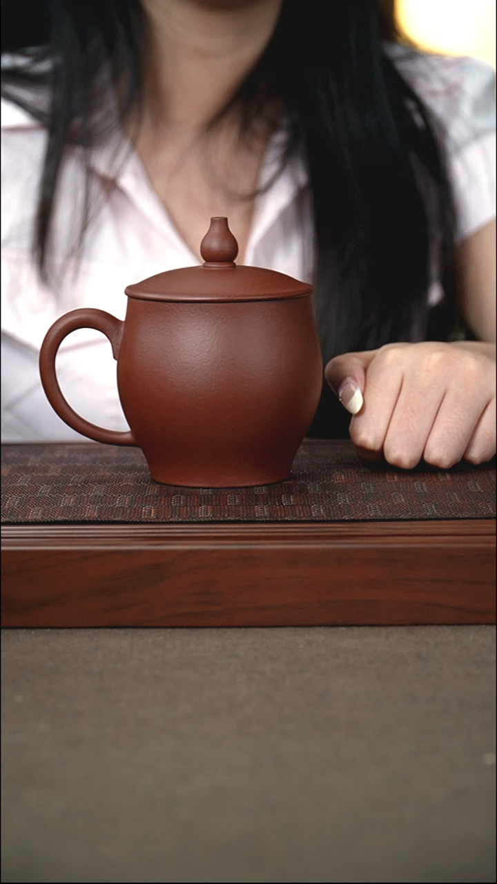 茶杯紫砂原矿清水泥紫砂杯350cc