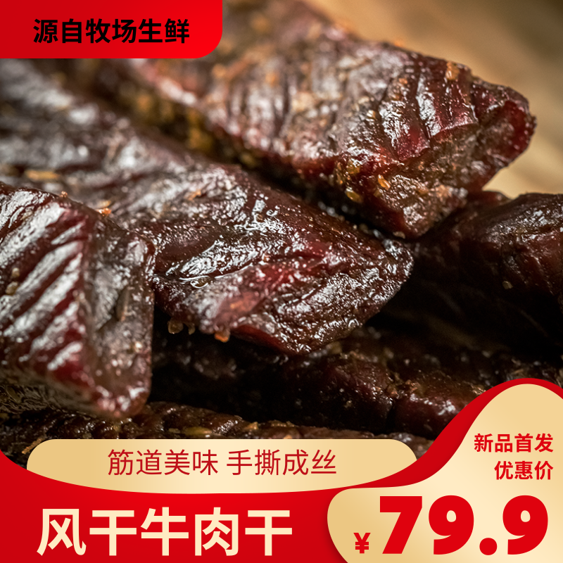 正宗内蒙古特产风干手撕牛肉干解馋休闲小零食靖江肉脯
