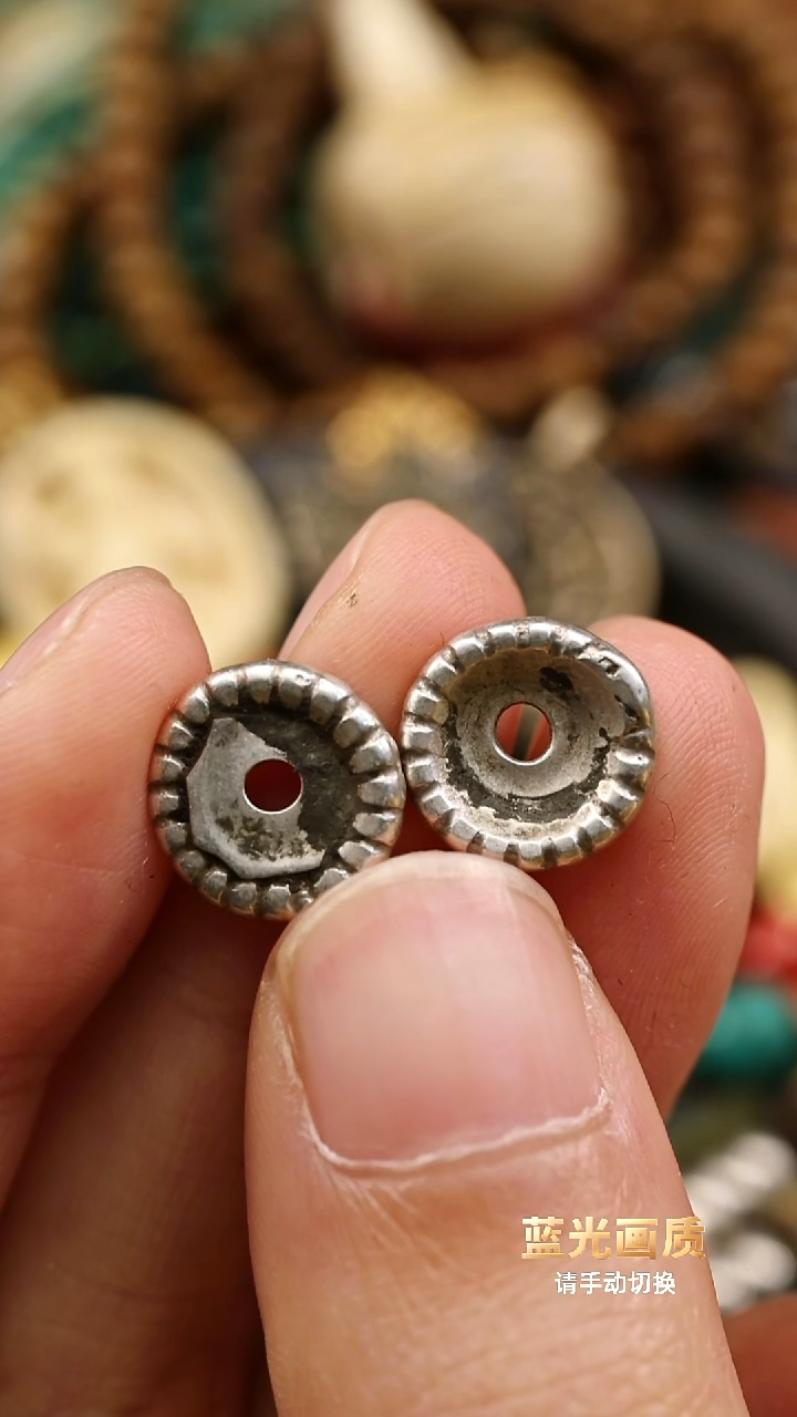 尺寸1.0老银子隔片一对