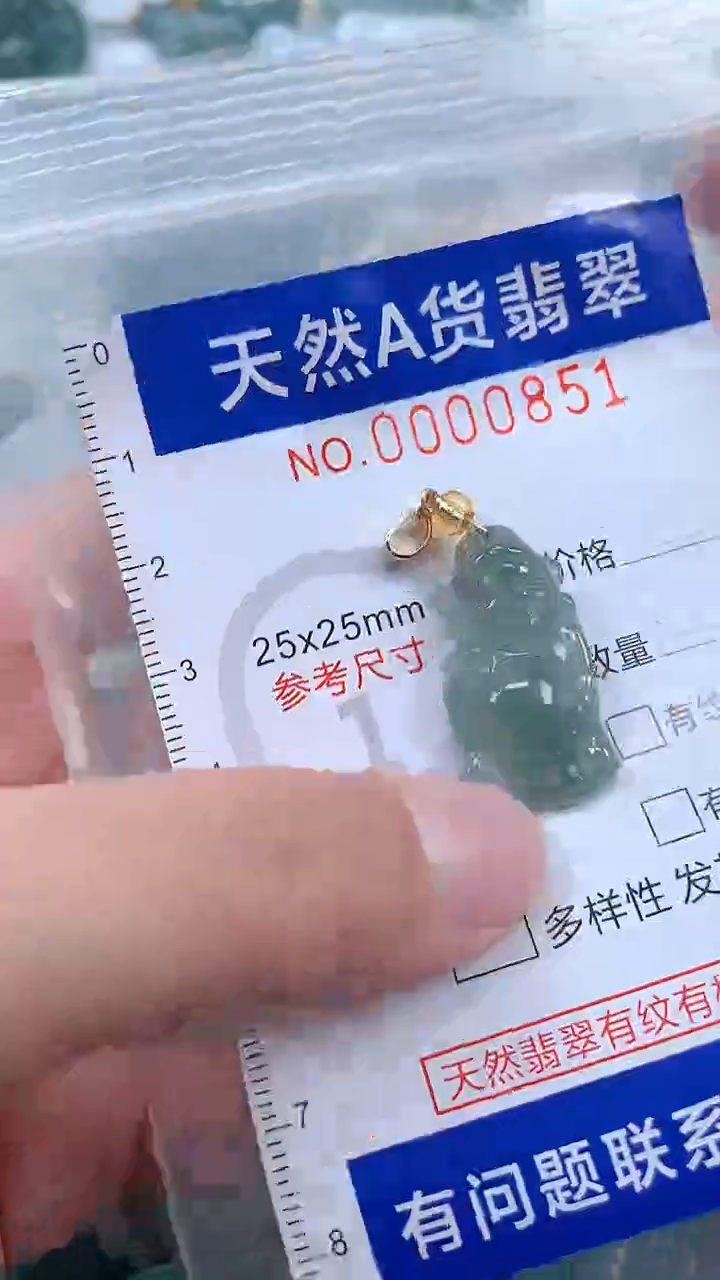 翡翠未镶嵌吊坠(不含链)1