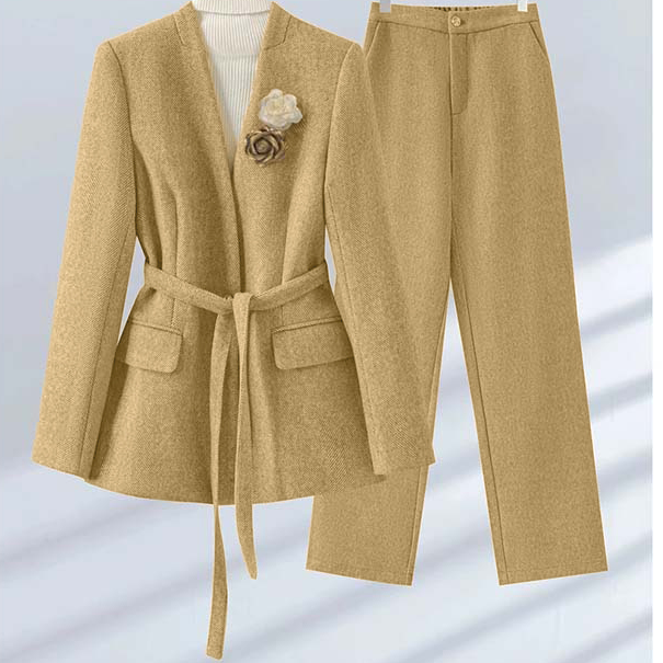 新款外套+裤子春秋套装